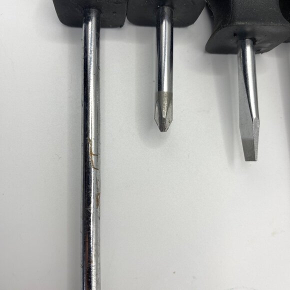 6-Piece Pittsburgh Screwdriver Set With Black Handles & Chrome Shafts - Picture 4 of 9